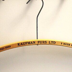 Kaufman Furs Ltd. Wooden Hanger